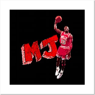 MJ 23 - THE GOAT - Pixelated Posters and Art